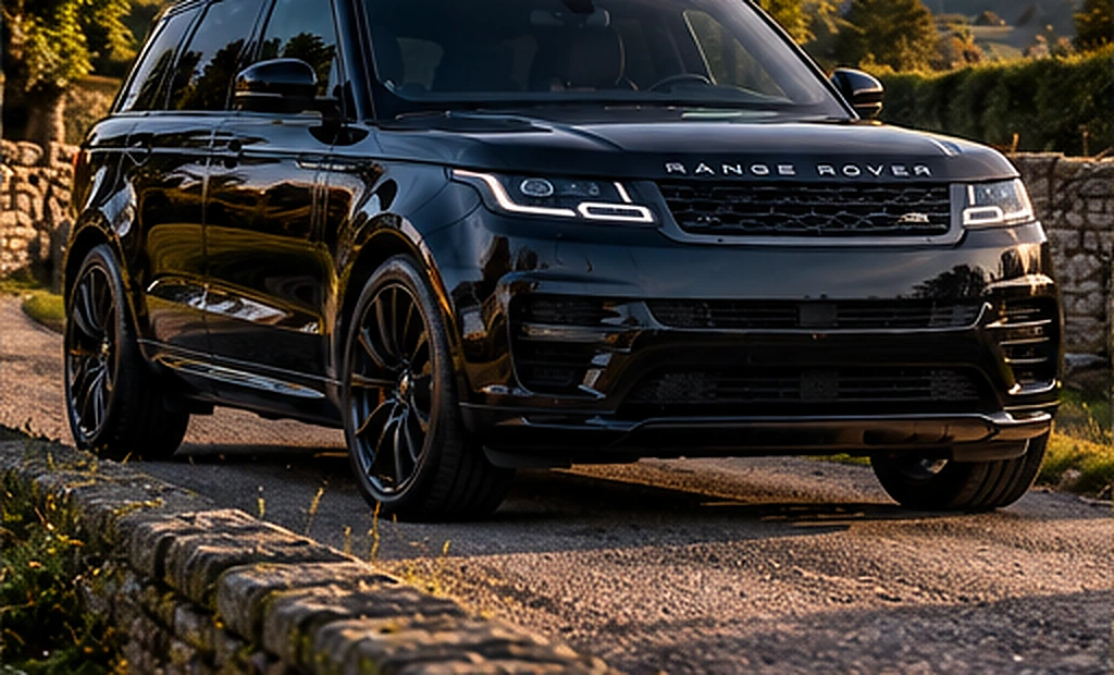 Dark SUV in countryside